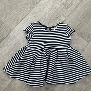 Joe Fresh Navy and White Striped Kids Dress